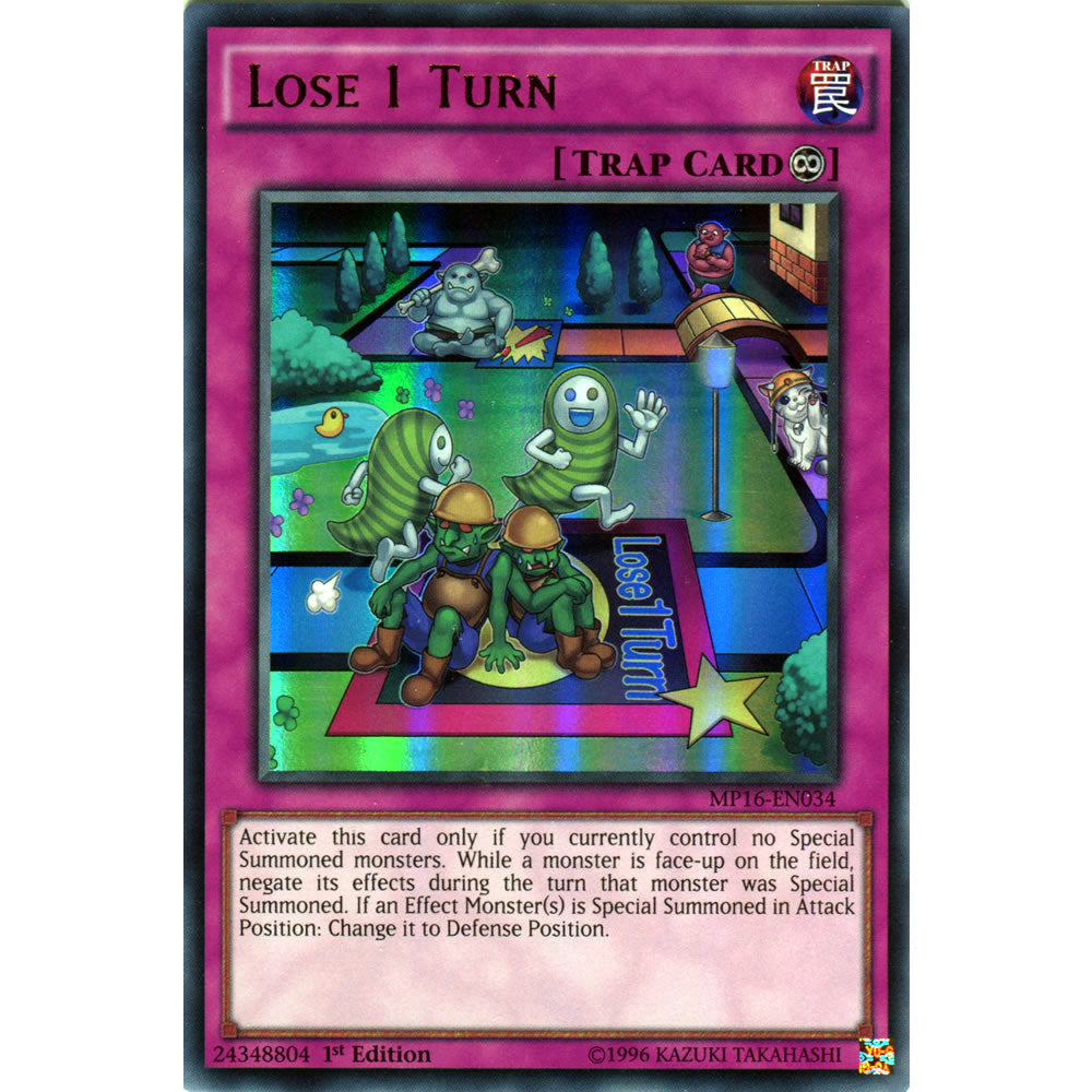 Lose 1 Turn MP16-EN034 Yu-Gi-Oh! Card from the Mega Tin 2016 Mega Pack Set