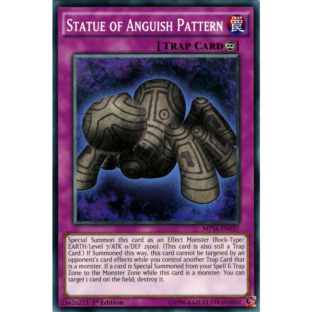 Statue of Anguish Pattern MP16-EN037 Yu-Gi-Oh! Card from the Mega Tin 2016 Mega Pack Set