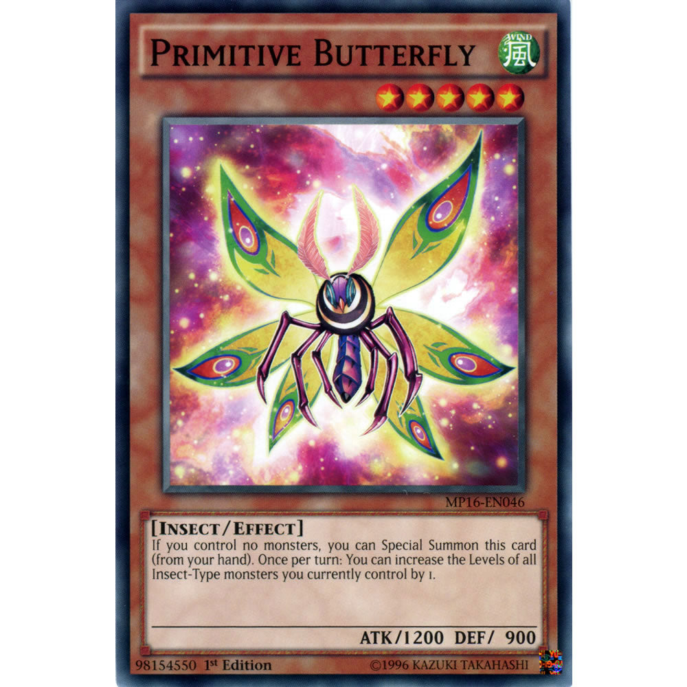 Primitive Butterfly MP16-EN046 Yu-Gi-Oh! Card from the Mega Tin 2016 Mega Pack Set