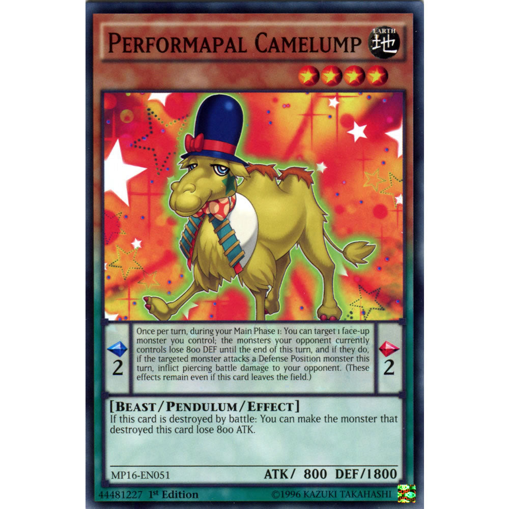 Performapal Camelump MP16-EN051 Yu-Gi-Oh! Card from the Mega Tin 2016 Mega Pack Set