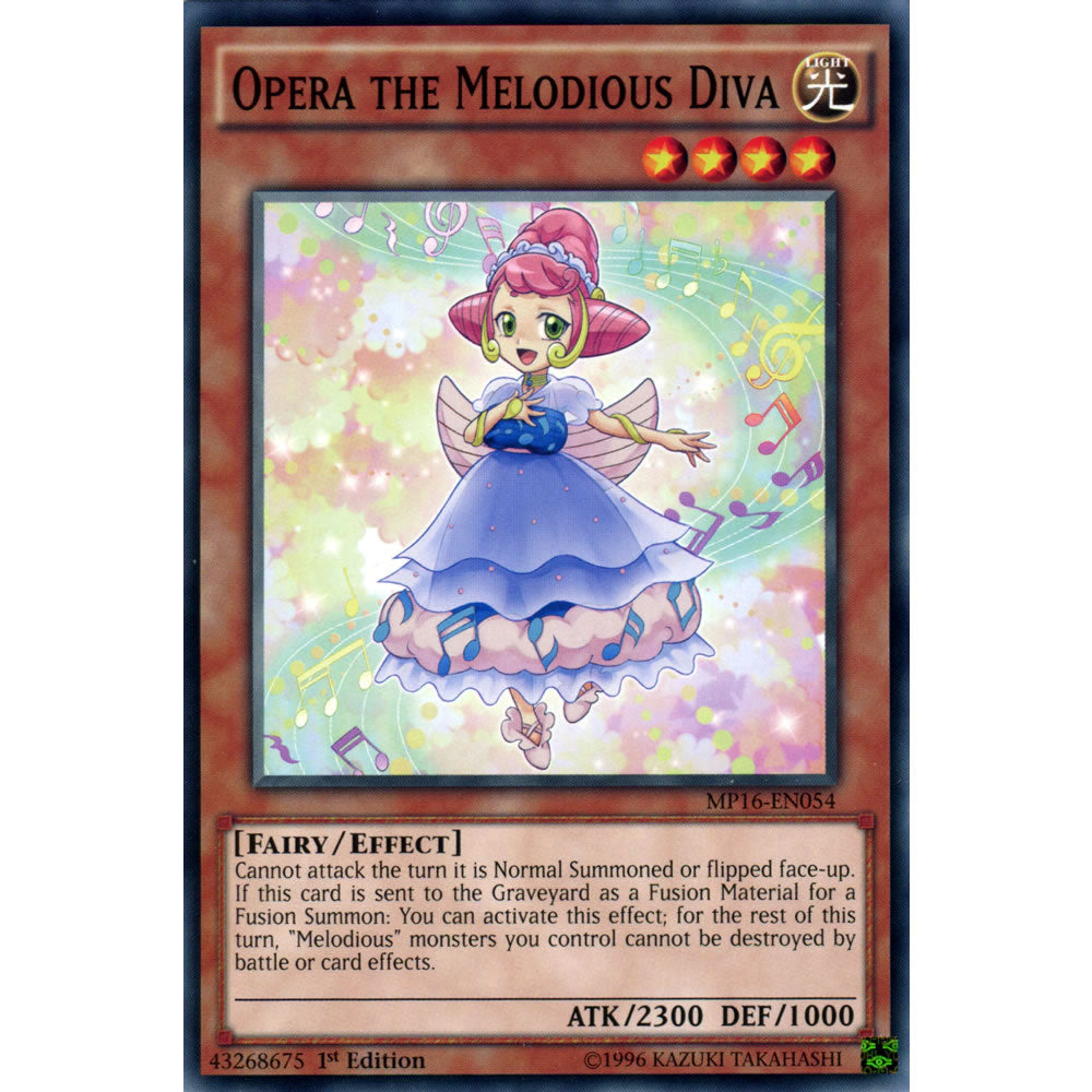 Opera the Melodious Diva MP16-EN054 Yu-Gi-Oh! Card from the Mega Tin 2016 Mega Pack Set