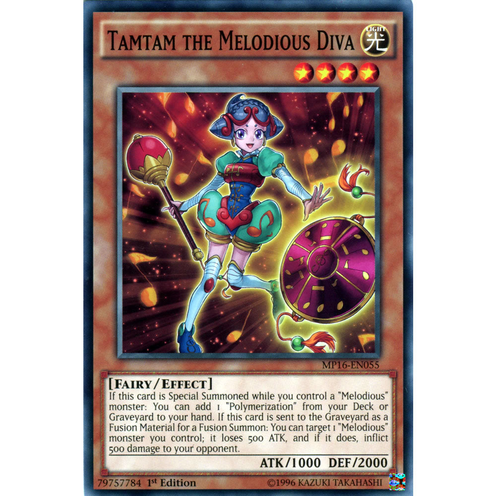 Tamtam the Melodious Diva MP16-EN055 Yu-Gi-Oh! Card from the Mega Tin 2016 Mega Pack Set