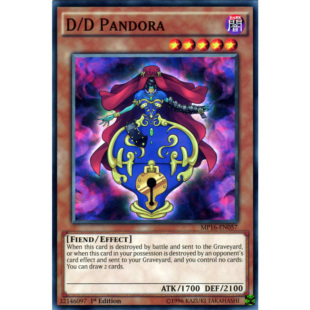 D/D Pandora MP16-EN057 Yu-Gi-Oh! Card from the Mega Tin 2016 Mega Pack Set