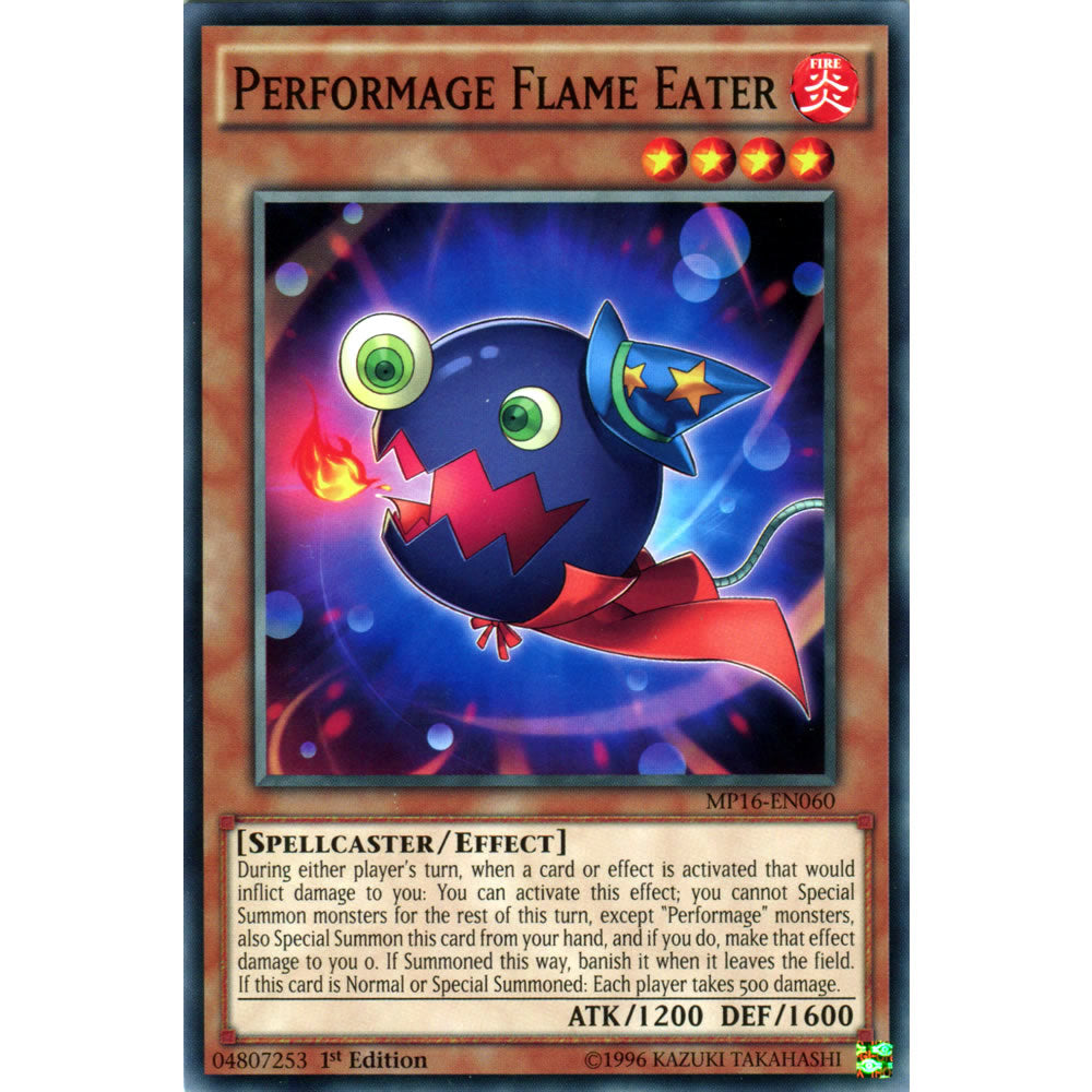 Performage Flame Eater MP16-EN060 Yu-Gi-Oh! Card from the Mega Tin 2016 Mega Pack Set