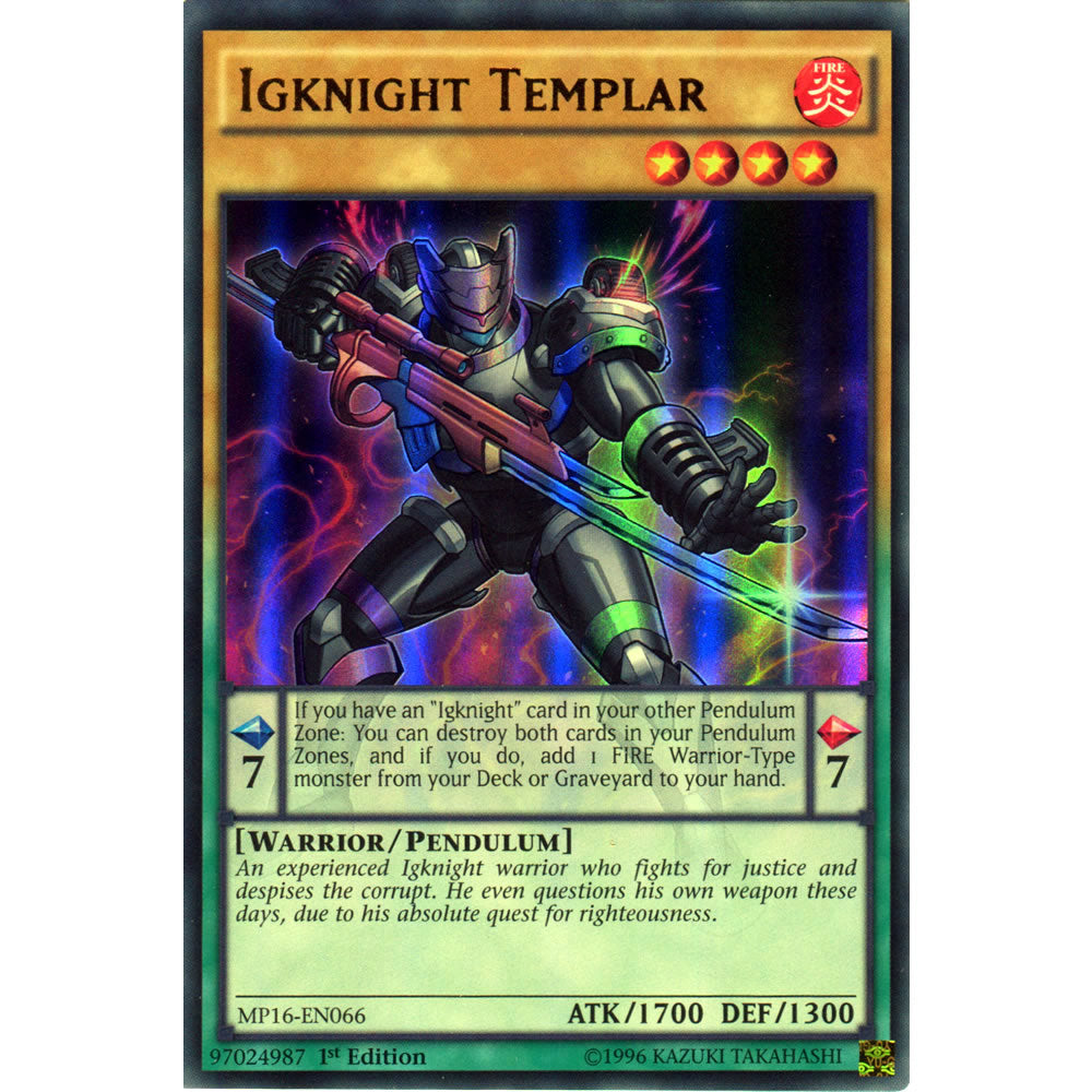 Igknight Templar MP16-EN066 Yu-Gi-Oh! Card - Deckboosters Igknight Templar MP16-EN066 Yu-Gi-Oh! Card - Deckboosters