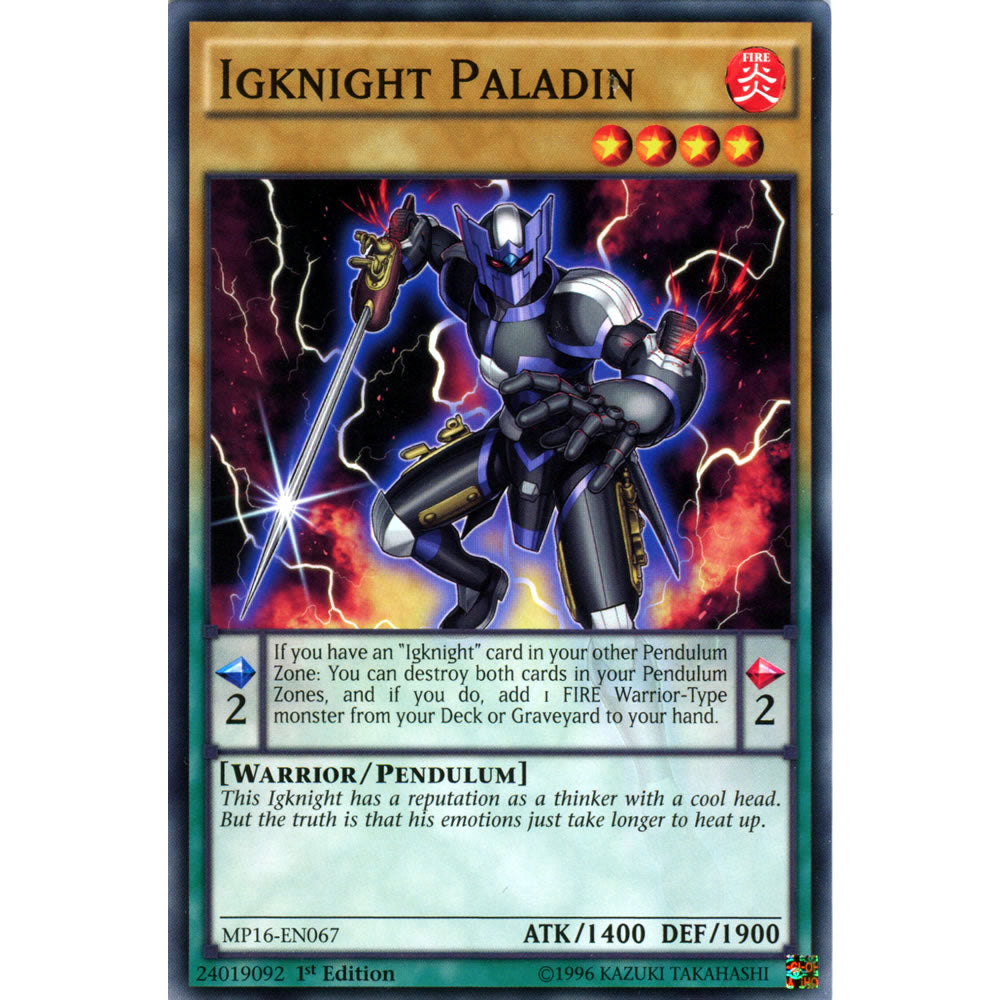 Igknight Paladin MP16-EN067 Yu-Gi-Oh! Card from the Mega Tin 2016 Mega Pack Set