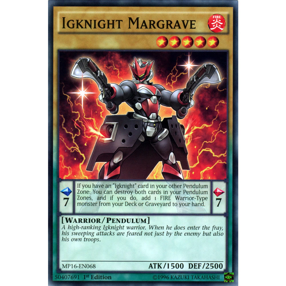 Igknight Margrave MP16-EN068 Yu-Gi-Oh! Card from the Mega Tin 2016 Mega Pack Set