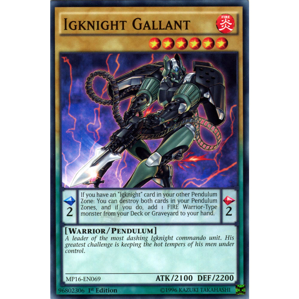 Igknight Gallant MP16-EN069 Yu-Gi-Oh! Card from the Mega Tin 2016 Mega Pack Set