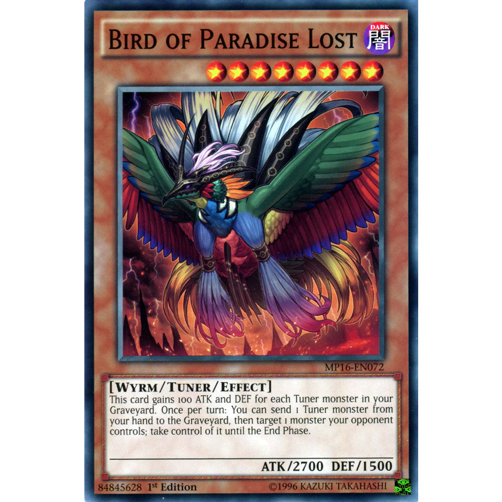 Bird of Paradise Lost MP16-EN072 Yu-Gi-Oh! Card from the Mega Tin 2016 Mega Pack Set