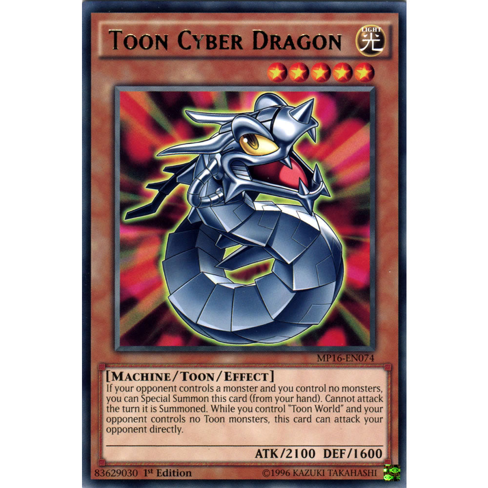 Toon Cyber Dragon MP16-EN074 Yu-Gi-Oh! Card from the Mega Tin 2016 Mega Pack Set