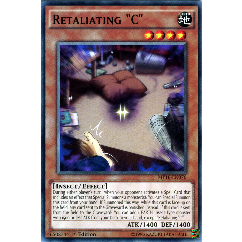 Retaliating "C" MP16-EN076 Yu-Gi-Oh! Card from the Mega Tin 2016 Mega Pack Set