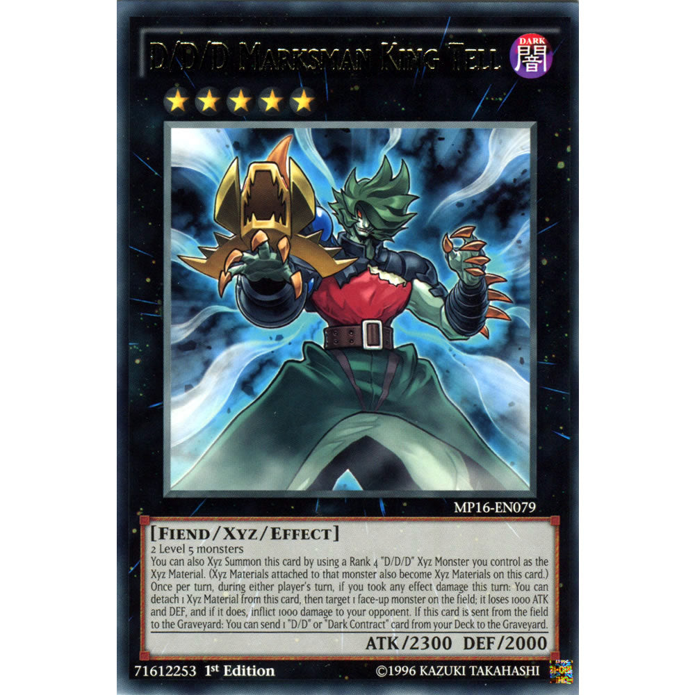D/D/D Marksman King Tell MP16-EN079 Yu-Gi-Oh! Card from the Mega Tin 2016 Mega Pack Set