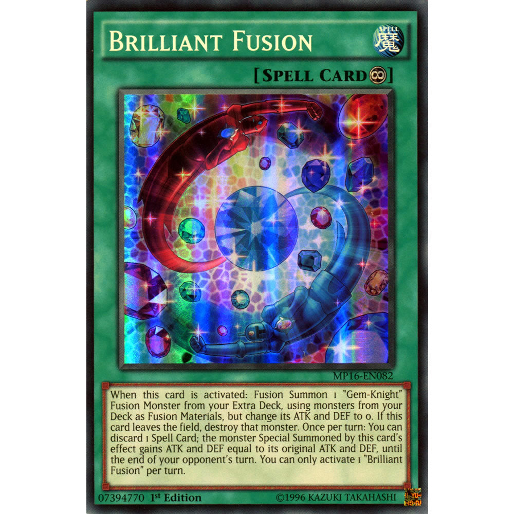 Brilliant Fusion MP16-EN082 Yu-Gi-Oh! Card from the Mega Tin 2016 Mega Pack Set