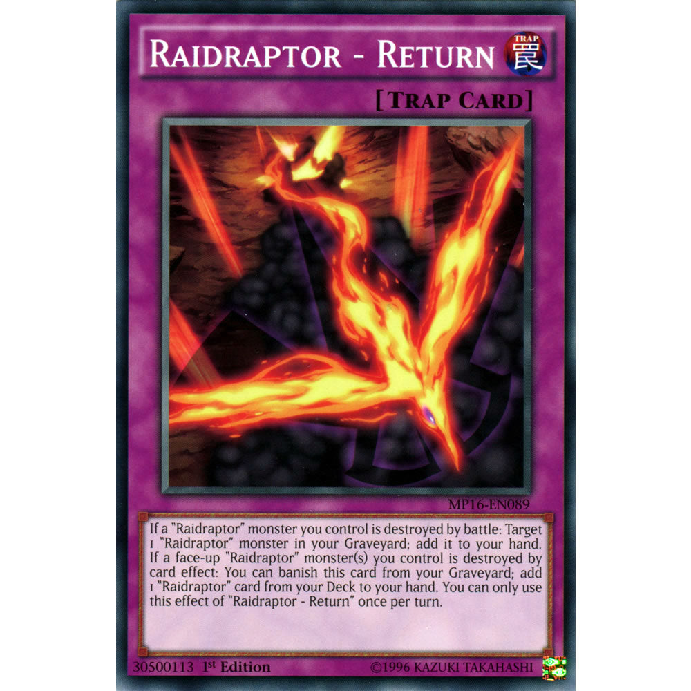 Raidraptor - Return MP16-EN089 Yu-Gi-Oh! Card from the Mega Tin 2016 Mega Pack Set