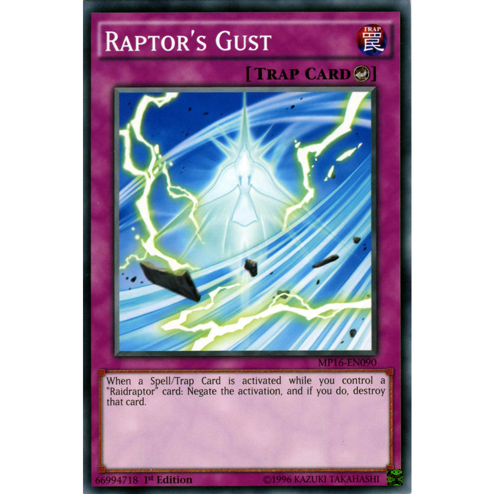Raptor's Gust MP16-EN090 Yu-Gi-Oh! Card from the Mega Tin 2016 Mega Pack Set