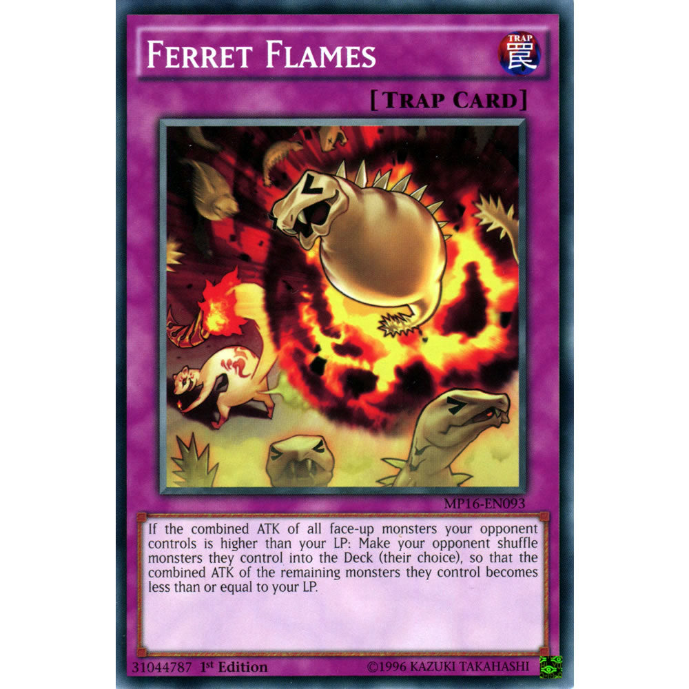Ferret Flames MP16-EN093 Yu-Gi-Oh! Card from the Mega Tin 2016 Mega Pack Set
