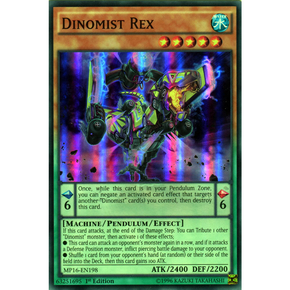 Dinomist Rex MP16-EN198 Yu-Gi-Oh! Card from the Mega Tin 2016 Mega Pack Set