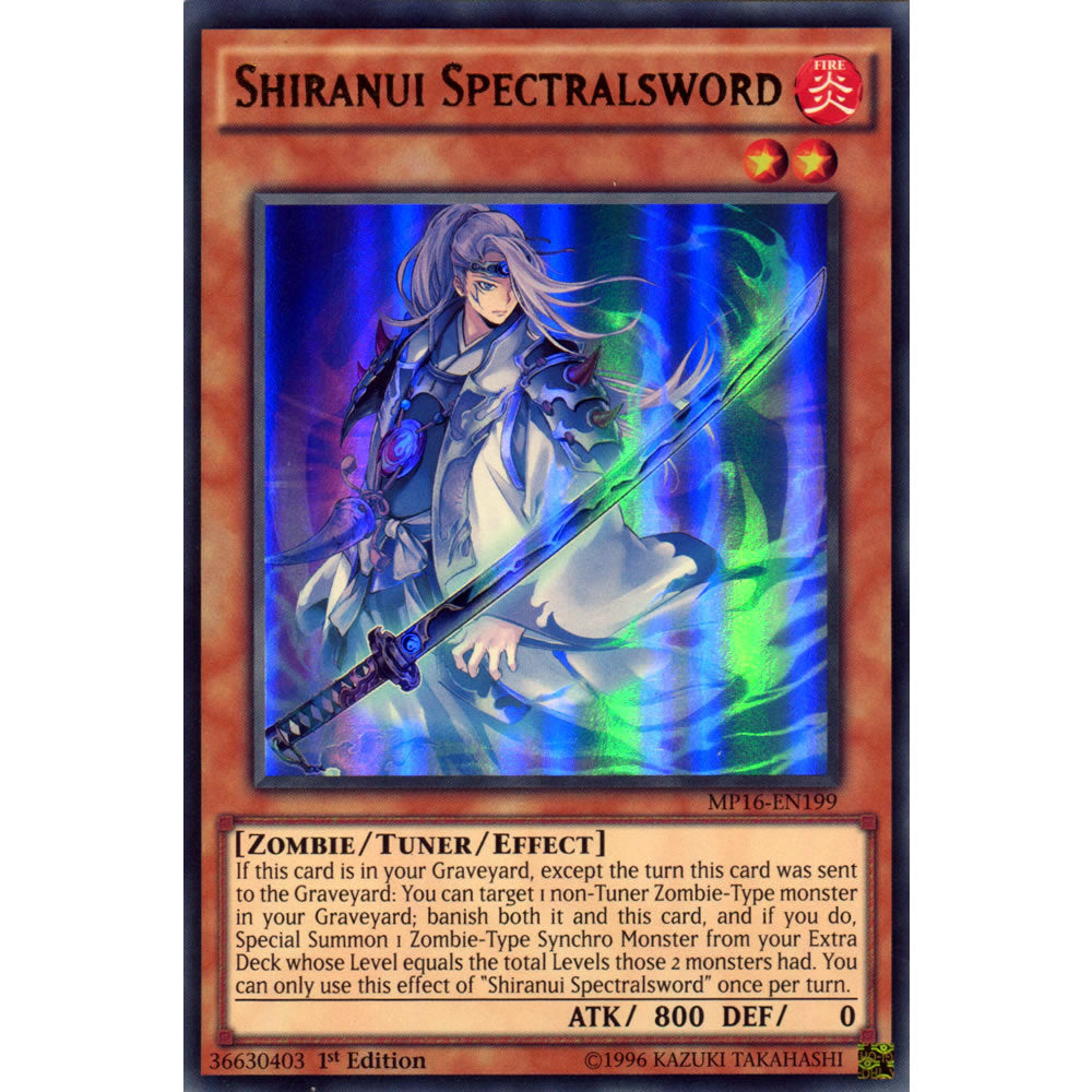 Shiranui Spectralsword MP16-EN199 Yu-Gi-Oh! Card from the Mega Tin 2016 Mega Pack Set
