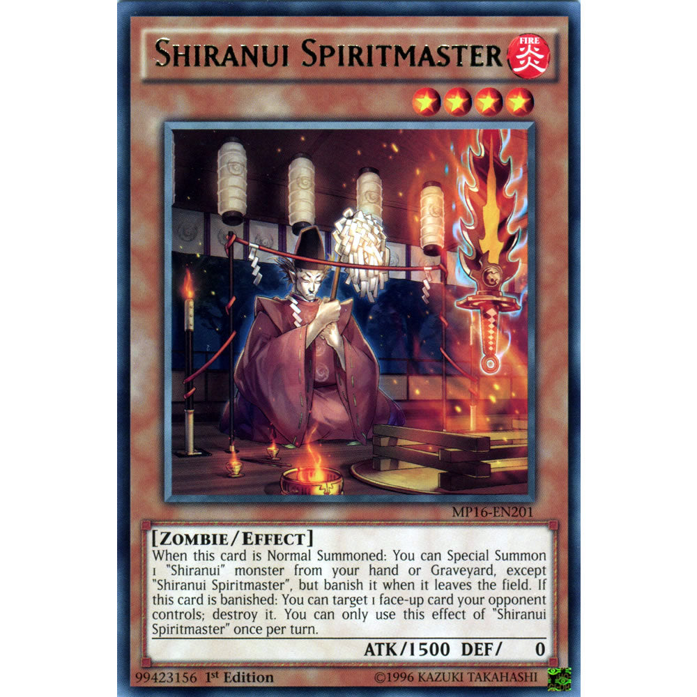 Shiranui Spiritmaster MP16-EN201 Yu-Gi-Oh! Card from the Mega Tin 2016 Mega Pack Set