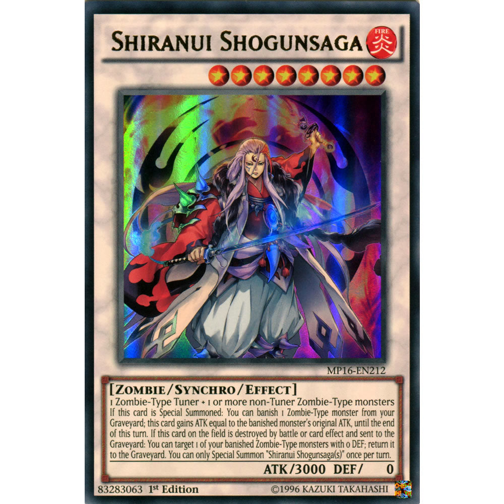 Shiranui Shogunsaga MP16-EN212 Yu-Gi-Oh! Card from the Mega Tin 2016 Mega Pack Set
