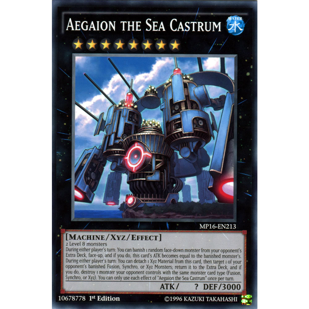 Aegaion the Sea Castrum MP16-EN213 Yu-Gi-Oh! Card from the Mega Tin 2016 Mega Pack Set