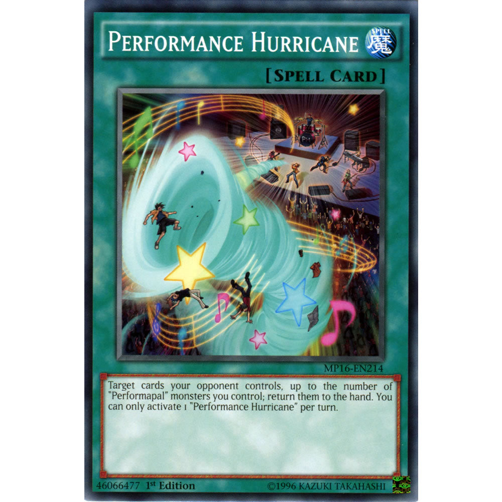 Performance Hurricane MP16-EN214 Yu-Gi-Oh! Card from the Mega Tin 2016 Mega Pack Set