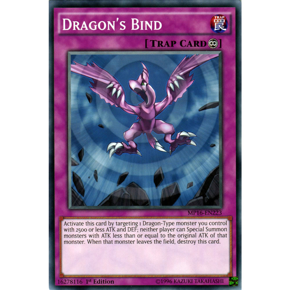 Dragon's Bind MP16-EN223 Yu-Gi-Oh! Card from the Mega Tin 2016 Mega Pack Set