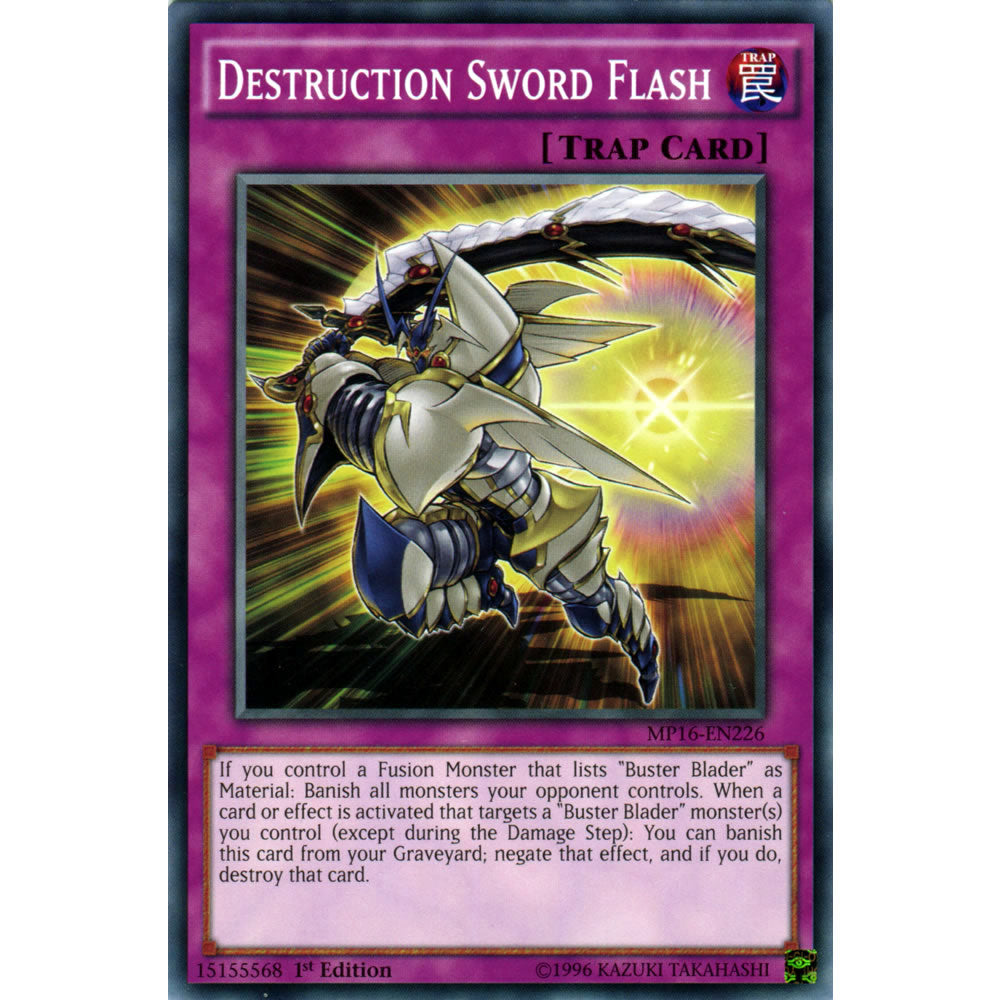 Destruction Sword Flash MP16-EN226 Yu-Gi-Oh! Card from the Mega Tin 2016 Mega Pack Set