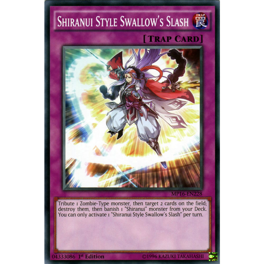 Shiranui Style Swallow's Slash MP16-EN228 Yu-Gi-Oh! Card from the Mega Tin 2016 Mega Pack Set