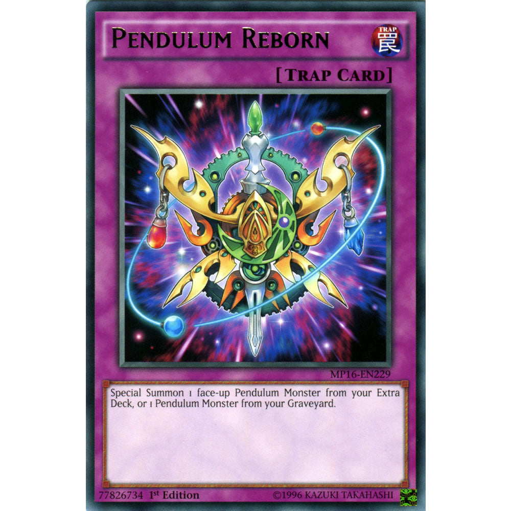 Pendulum Reborn MP16-EN229 Yu-Gi-Oh! Card from the Mega Tin 2016 Mega Pack Set