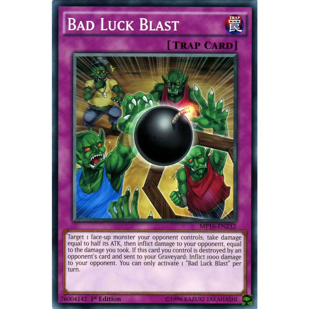 Bad Luck Blast MP16-EN232 Yu-Gi-Oh! Card from the Mega Tin 2016 Mega Pack Set