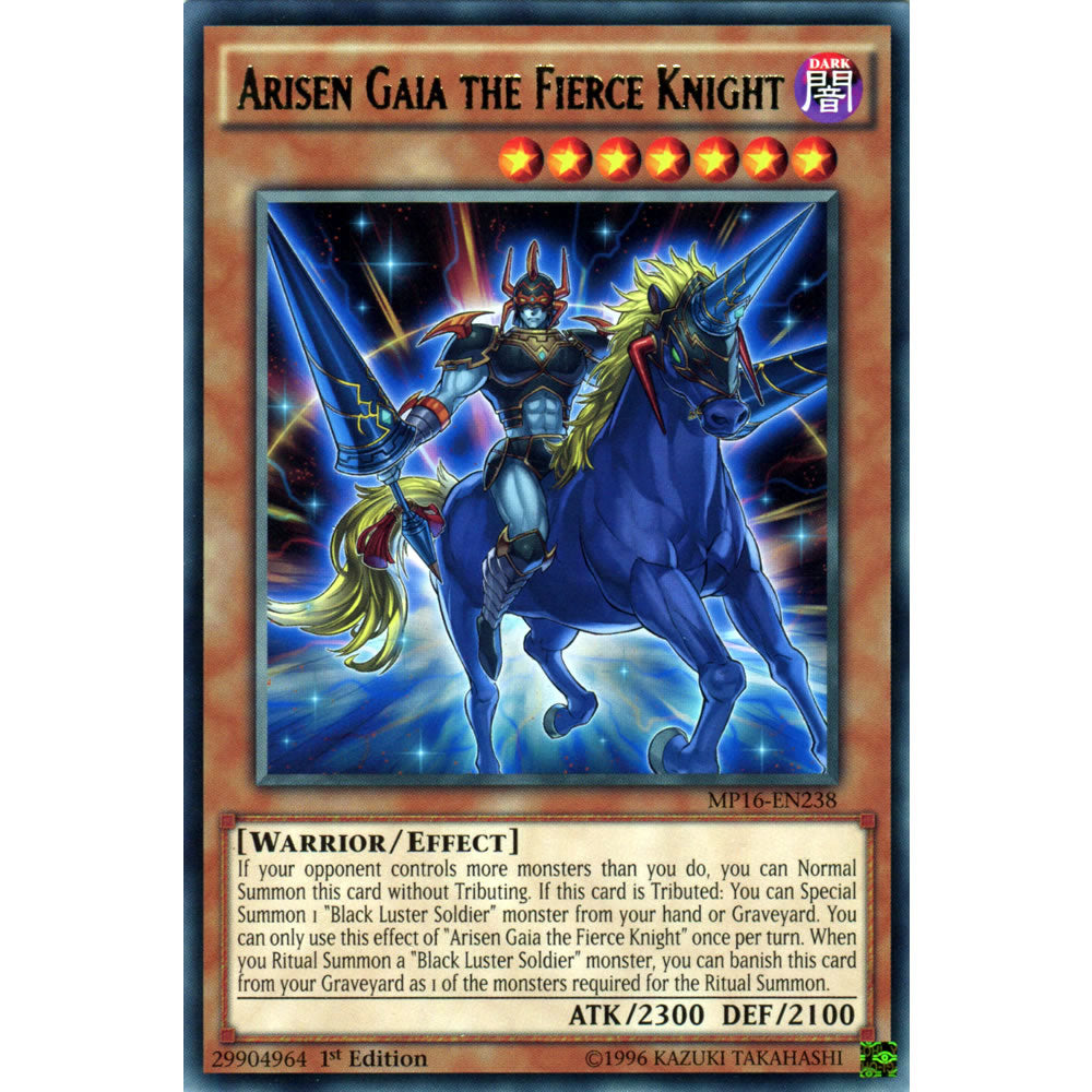 Arisen Gaia the Fierce Knight MP16-EN238 Yu-Gi-Oh! Card from the Mega Tin 2016 Mega Pack Set