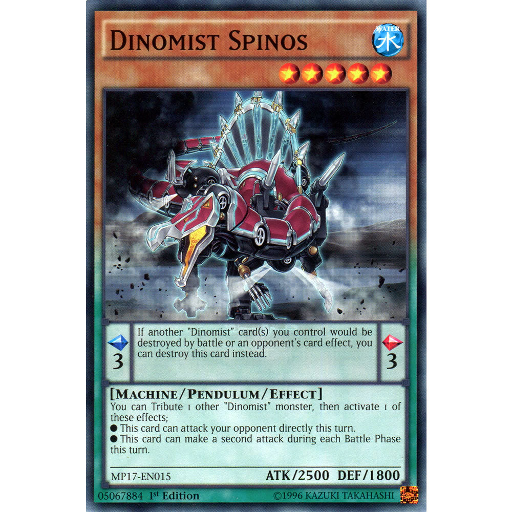 Dinomist Spinos MP17-EN015 Yu-Gi-Oh! Card from the Mega Tin 2017 Mega Pack Set