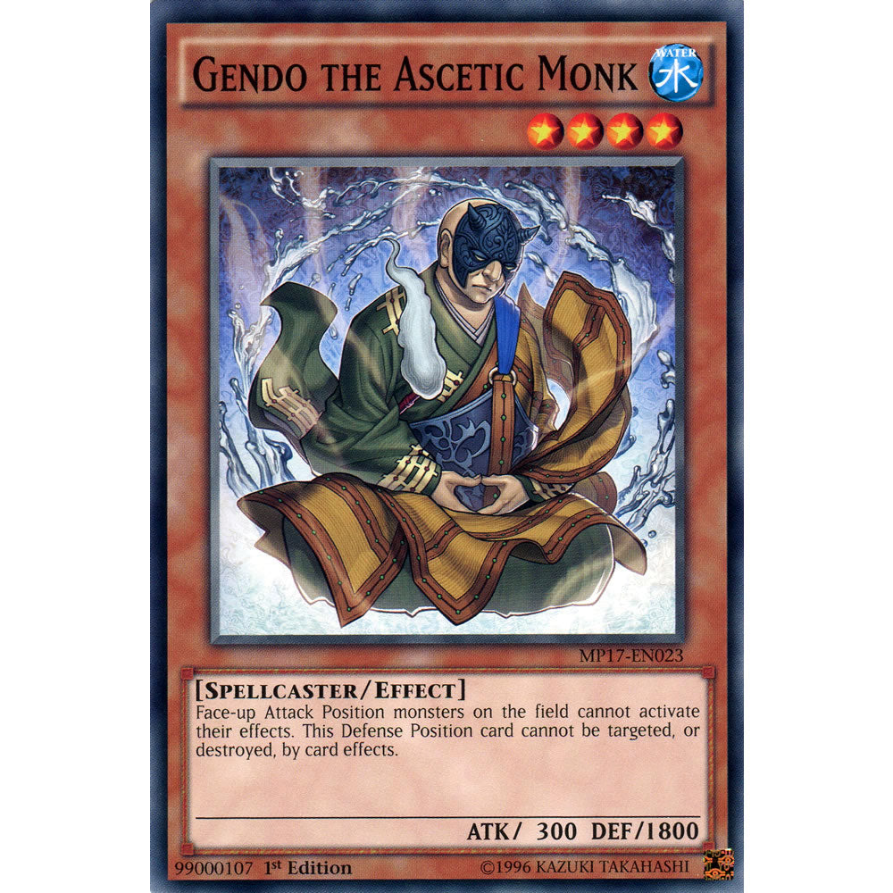 Gendo the Ascetic Monk MP17-EN023 Yu-Gi-Oh! Card from the Mega Tin 2017 Mega Pack Set
