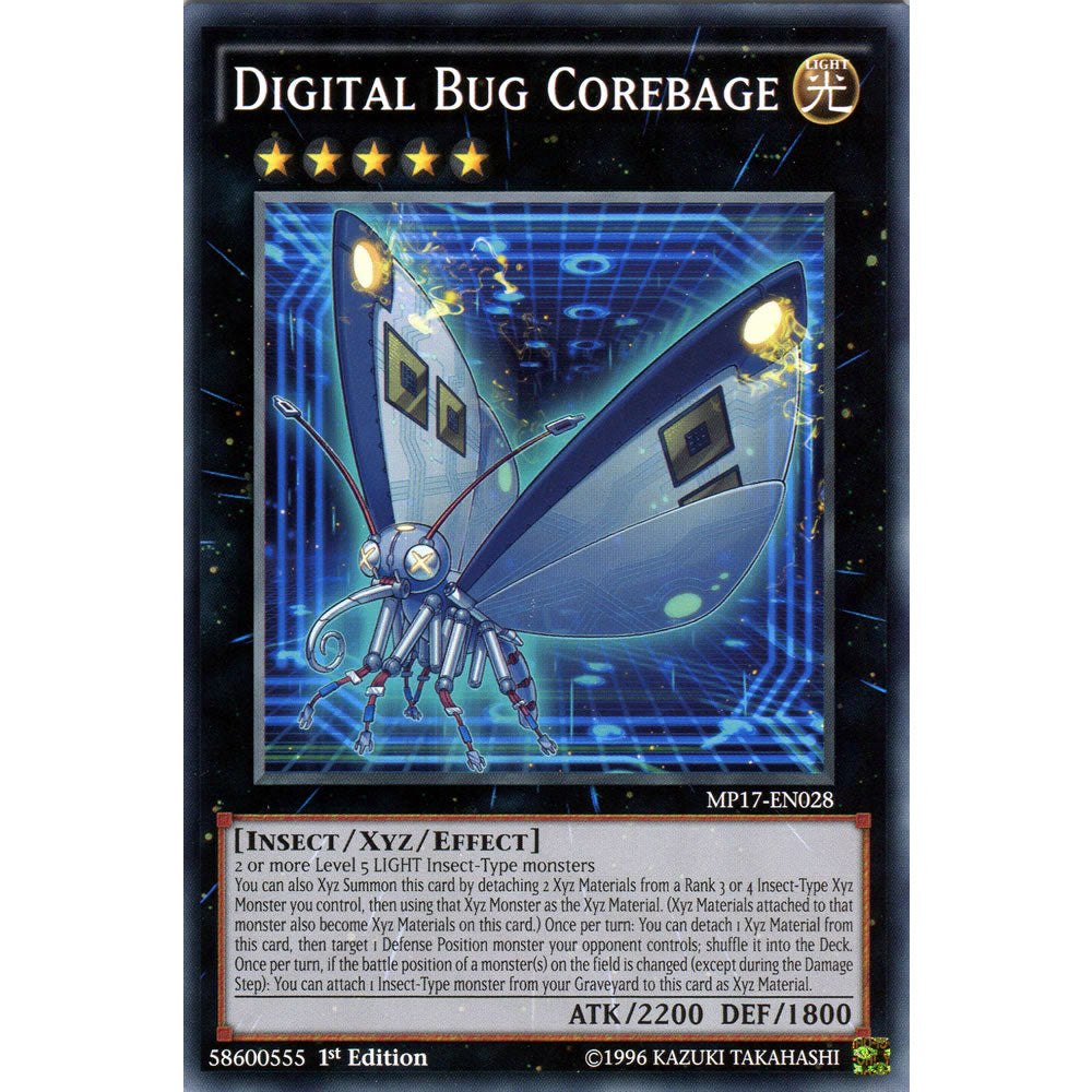 Digital Bug Corebage MP17-EN028 Yu-Gi-Oh! Card from the Mega Tin 2017 Mega Pack Set