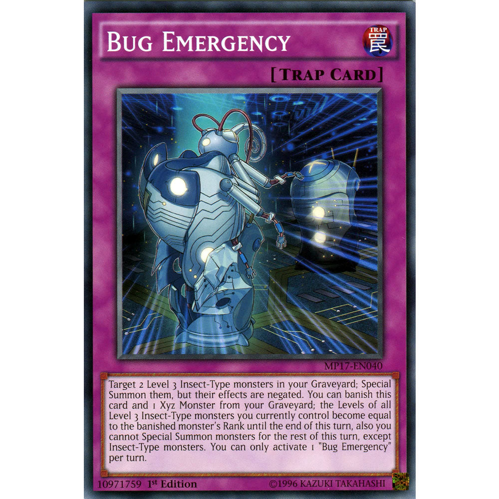 Bug Emergency MP17-EN040 Yu-Gi-Oh! Card from the Mega Tin 2017 Mega Pack Set