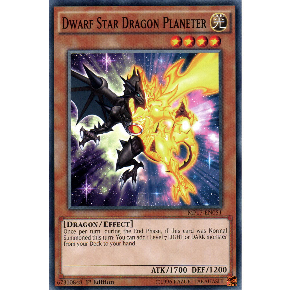 Dwarf Star Dragon Planeter MP17-EN051 Yu-Gi-Oh! Card from the Mega Tin 2017 Mega Pack Set