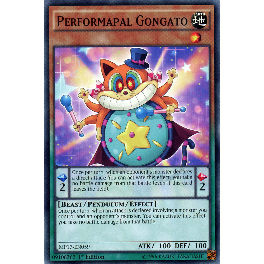 Performapal Gongato MP17-EN059 Yu-Gi-Oh! Card from the Mega Tin 2017 Mega Pack Set