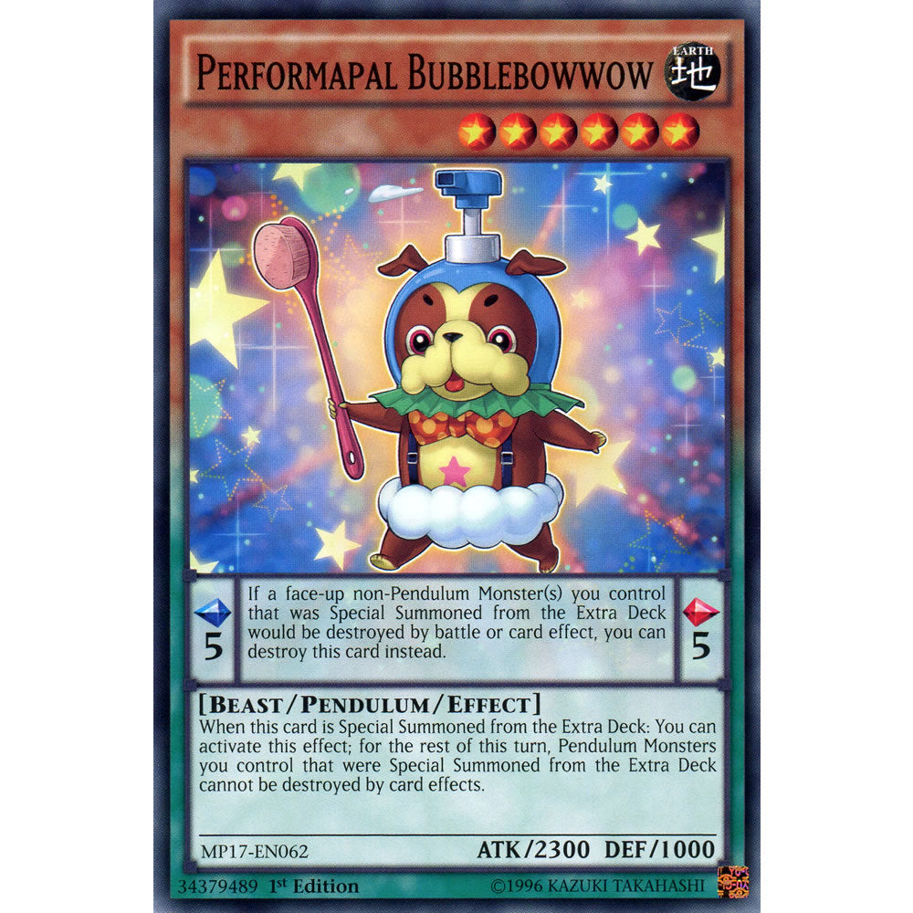 Performapal Bubblebowwow MP17-EN062 Yu-Gi-Oh! Card from the Mega Tin 2017 Mega Pack Set
