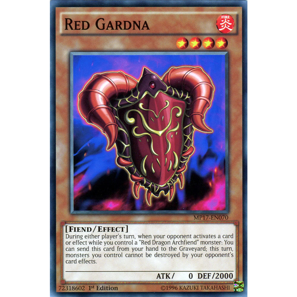 Red Gardna MP17-EN070 Yu-Gi-Oh! Card from the Mega Tin 2017 Mega Pack Set