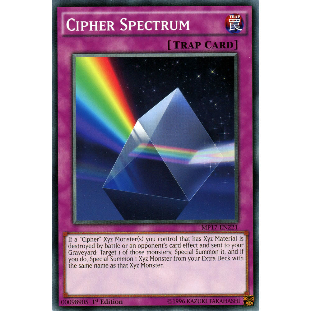 Cipher Spectrum MP17-EN221 Yu-Gi-Oh! Card from the Mega Tin 2017 Mega Pack Set
