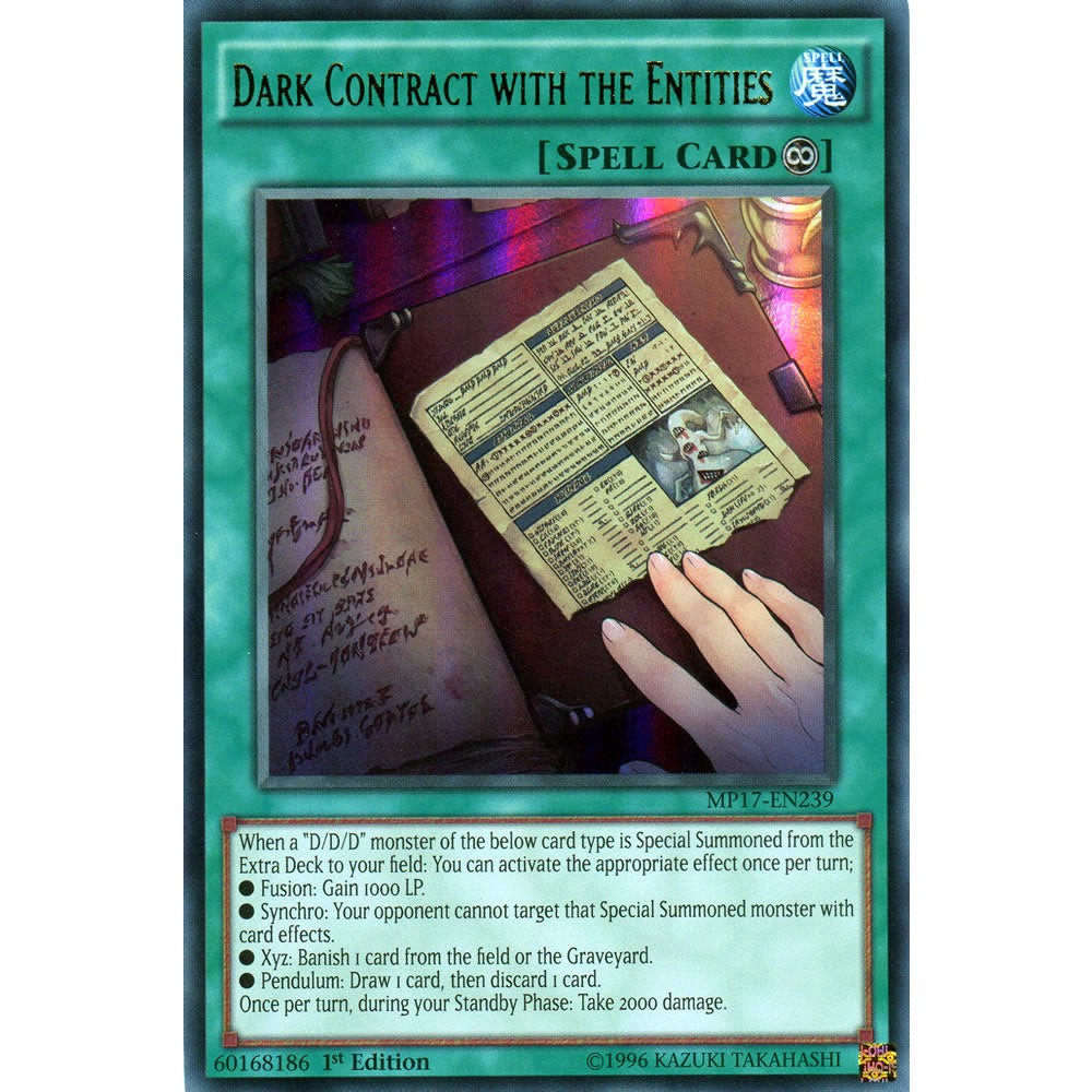 Dark Contract with the Entities MP17-EN239 Yu-Gi-Oh! Card from the Mega Tin 2017 Mega Pack Set