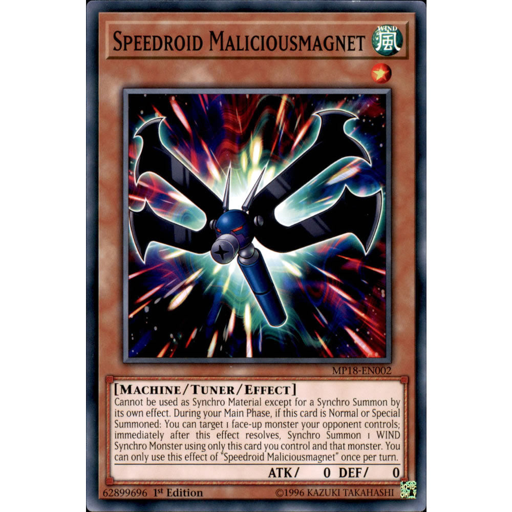 Speedroid Maliciousmagnet MP18-EN002 Yu-Gi-Oh! Card from the Mega Tin 2018 Mega Pack Set