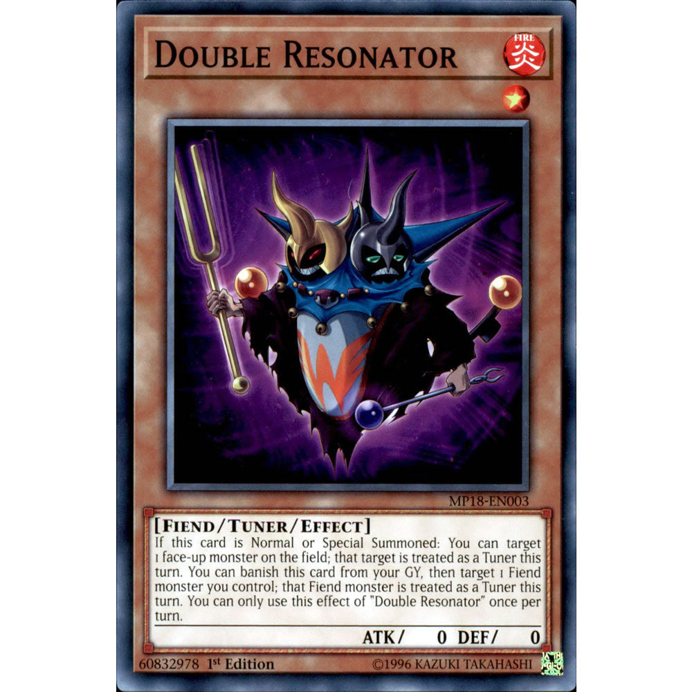 Double Resonator MP18-EN003 Yu-Gi-Oh! Card from the Mega Tin 2018 Mega Pack Set