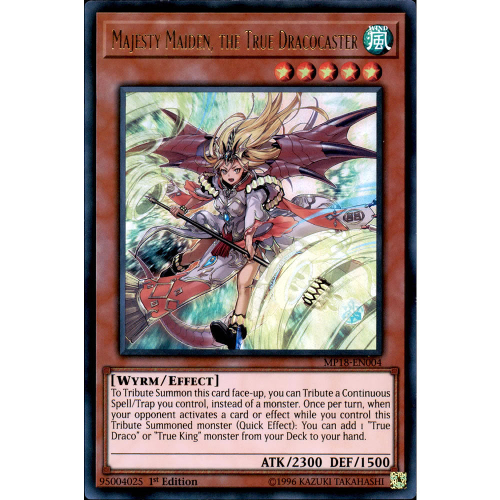 Majesty Maiden, the True Dracocaster MP18-EN004 Yu-Gi-Oh! Card from the Mega Tin 2018 Mega Pack Set