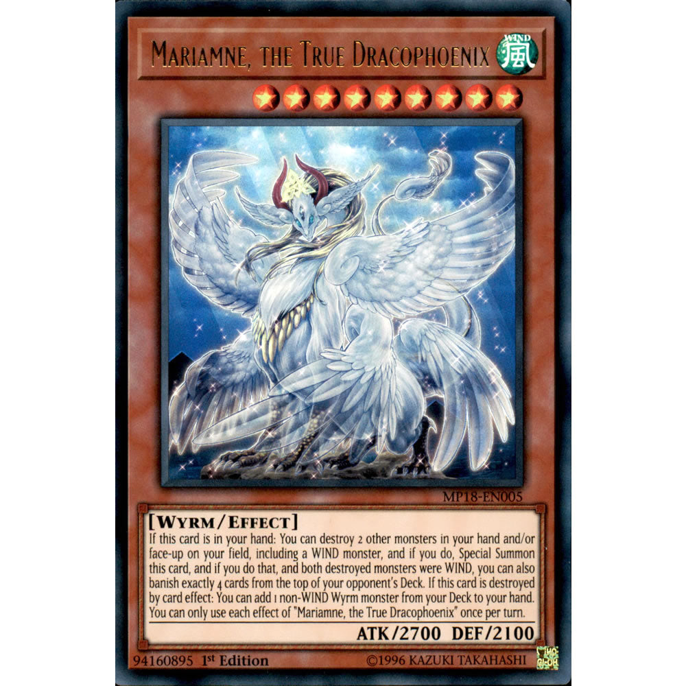 Mariamne, the True Dracophoenix MP18-EN005 Yu-Gi-Oh! Card from the Mega Tin 2018 Mega Pack Set