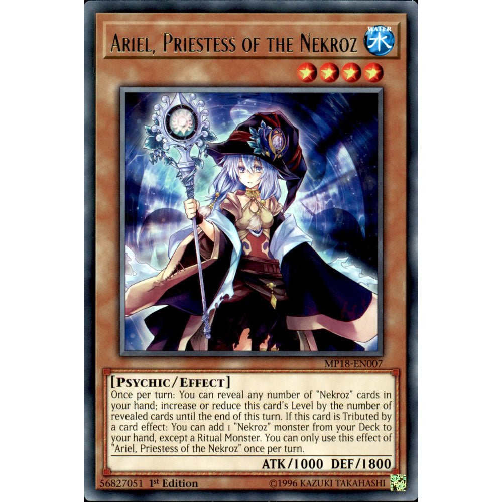 Ariel, Priestess of the Nekroz MP18-EN007 Yu-Gi-Oh! Card from the Mega Tin 2018 Mega Pack Set