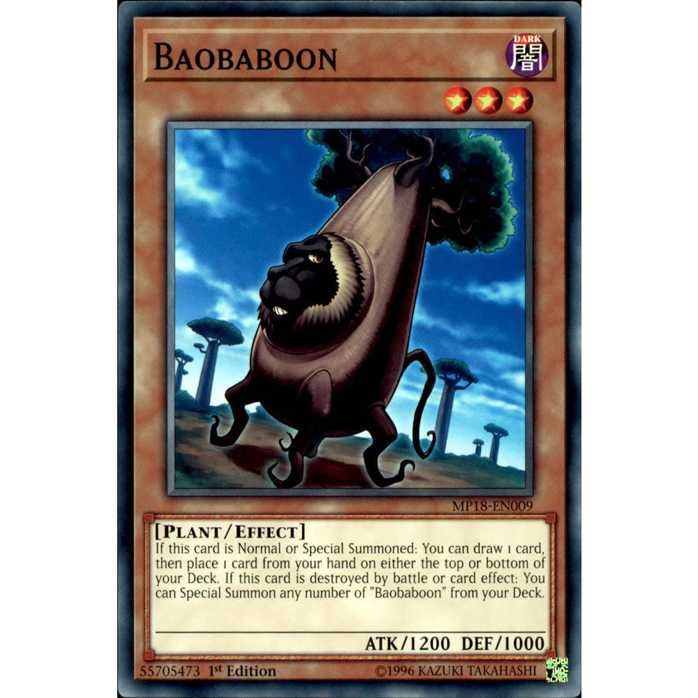 Baobaboon MP18-EN009 Yu-Gi-Oh! Card from the Mega Tin 2018 Mega Pack Set