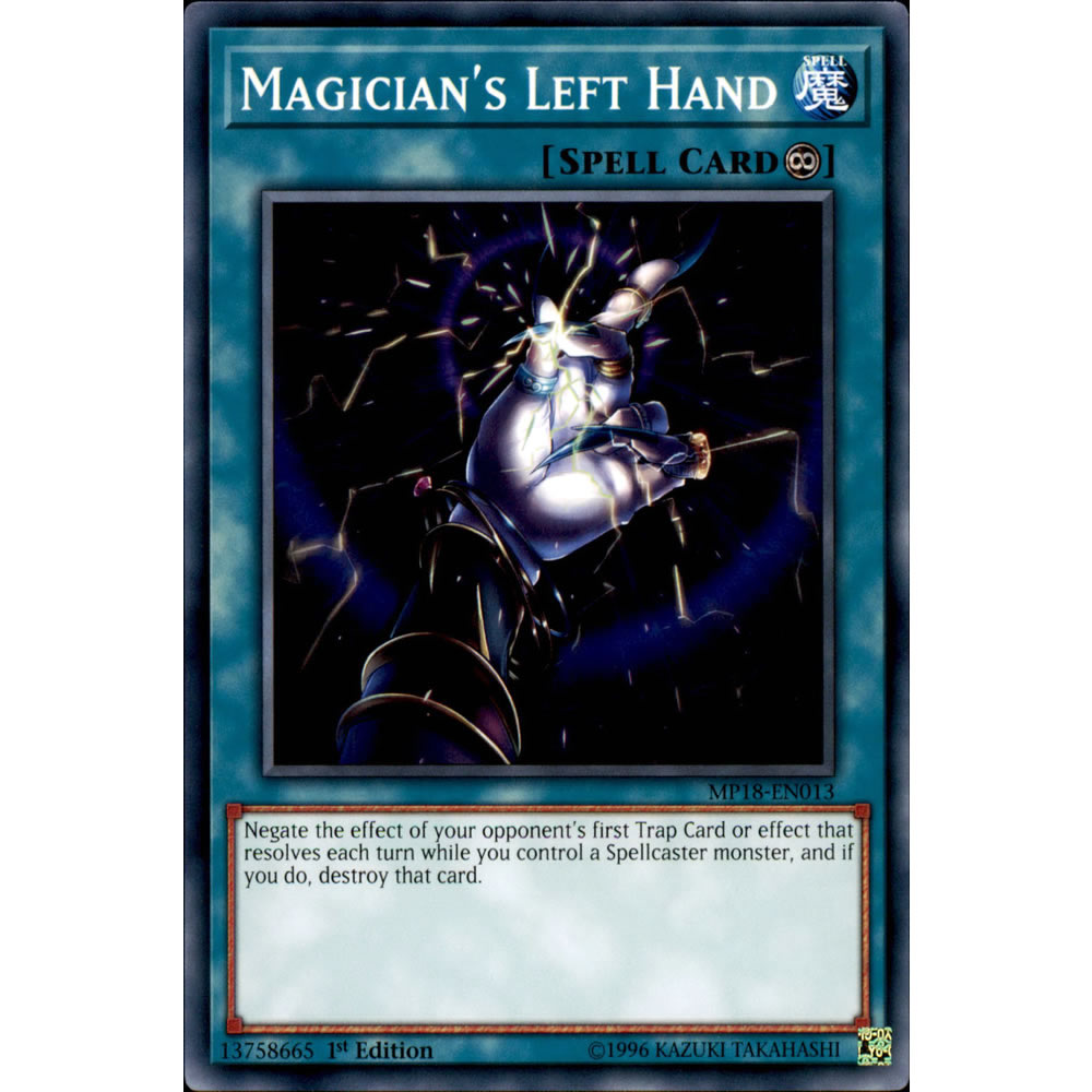 Magician's Left Hand MP18-EN013 Yu-Gi-Oh! Card from the Mega Tin 2018 Mega Pack Set
