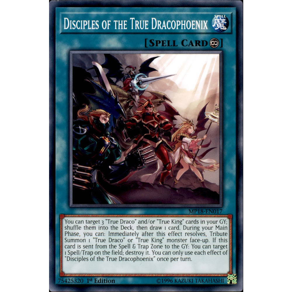 Disciples of the True Dracophoenix MP18-EN017 Yu-Gi-Oh! Card from the Mega Tin 2018 Mega Pack Set